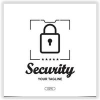 security padlock logo bussines design premium elegant template vector eps 10