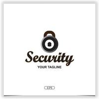 Padlock logo bussines design premium elegant template vector eps 10