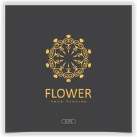 Luxury gold mandala flower logo bussines design premium elegant template vector eps 10