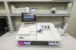 treatment room in a modern clinic or medical laboratory with equipment photo