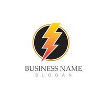 flash thunderbolt logo template vector