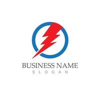 Flash thunderbolt logo template vector