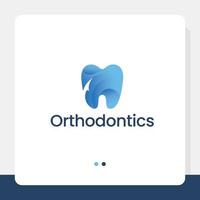 diseño de logotipo de ortodoncia vector