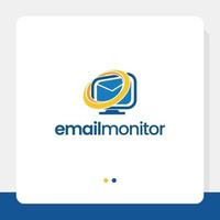 logotipo del monitor de correo electrónico vector