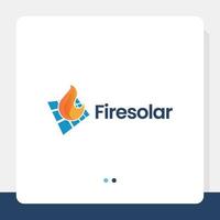 Firesolar logo design vector
