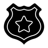 Modern design icon of star shield vector