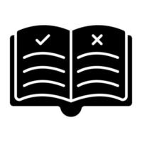 Conceptual solid design icon of law book vector