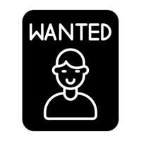 Trendy vector design of wanted poster