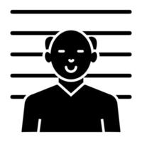 Unique design icon of prisoner vector