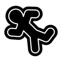 A unique design icon of dead body mark vector