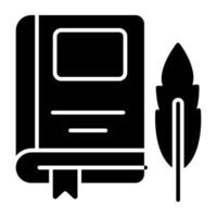 Conceptual solid design icon of law book vector