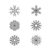 set of Snowflake vector