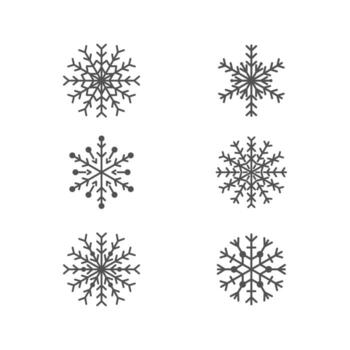conjunto de vectores de copo de nieve