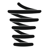 Spiral spring icon, simple style vector