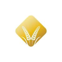 Wheat logo vector icon illustration