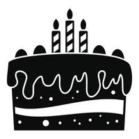 Celebration cake icon, simple style vector