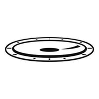 Amusement trampoline icon, simple style vector