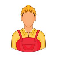 Builder icon in cartoon style vector