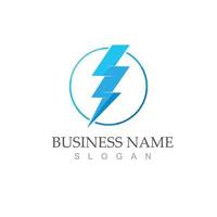 flash thunderbolt logo template vector