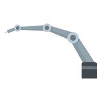 Robot arm icon, flat style vector