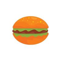 icono de hamburguesa, estilo plano vector