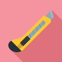 Office knife icon, flat style vector