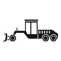 Grader machine utility icon, simple style vector