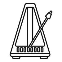 Metronome icon, outline style vector