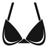 Bikini bra icon, simple style vector
