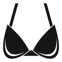 Bikini bra icon, simple style vector