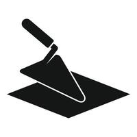 Tiler trowel icon, simple style vector