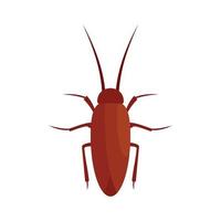 Cockroach insect icon, flat style vector