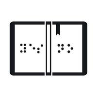 icono braille, estilo simple vector