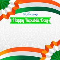 feliz día de la república india 26 de enero día de la independencia publicación de instagram banner plantilla de redes sociales fondo de plantilla celebración vector