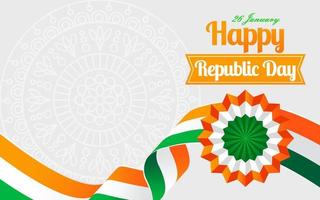 rueda de ashoka del día de la república india 26 de enero bandera india copiar área de espacio de texto para sitio web banner volante cartel fondo papel tapiz vector