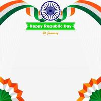 feliz día de la república india 26 de enero día de la independencia publicación de instagram banner plantilla de redes sociales fondo de plantilla celebración vector