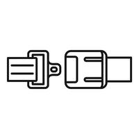 Car seatbelt icon, outline style vector