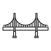 icono de puente de metal grande, estilo de esquema vector