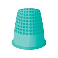 Thimble icon, cartoon style vector