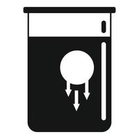 Sphere flask gravity icon, simple style vector