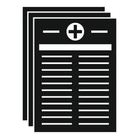 Medical pharmacist papers icon, simple style vector