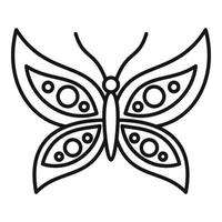 icono de mariposa insecto, estilo de contorno vector