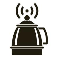 Smart kettle icon, simple style vector