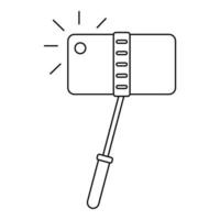 Take photo monopod icon, outline style vector