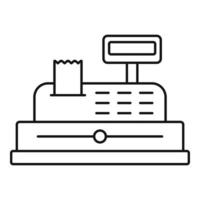 Cashier device icon, outline style vector