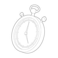 Stopwatch icon, outline style vector