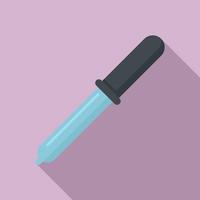 Medical pipette icon, flat style vector