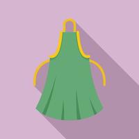 Woman apron icon, flat style vector
