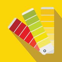 Paint color selection booklet icon, flat style vector