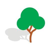 Tree icon, isometric 3d style vector